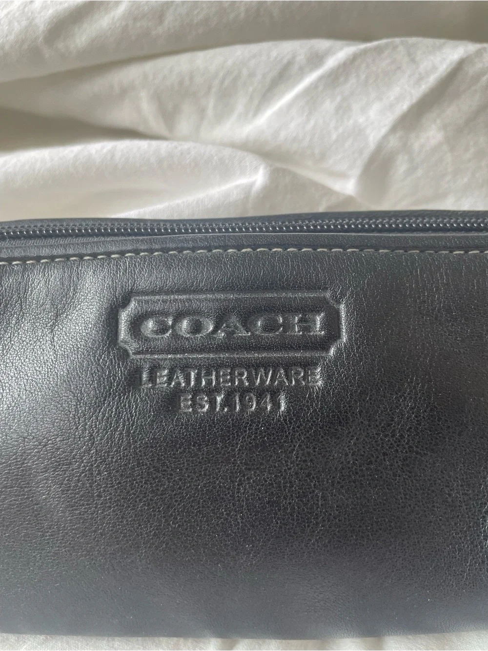 Vintage Y2K Coach Leatherware Black Leather Pouch